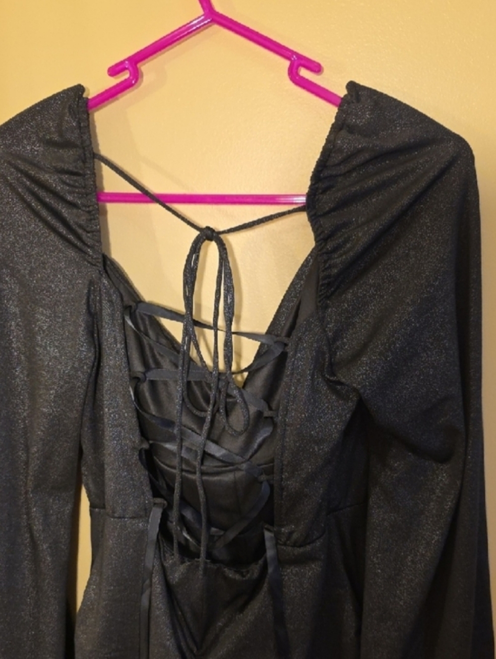 Corset Glitter Mini Body-Con Dress Ruched Sexy Whimsigoth Dark Coquette Y2K Glam - Picture 7 of 13